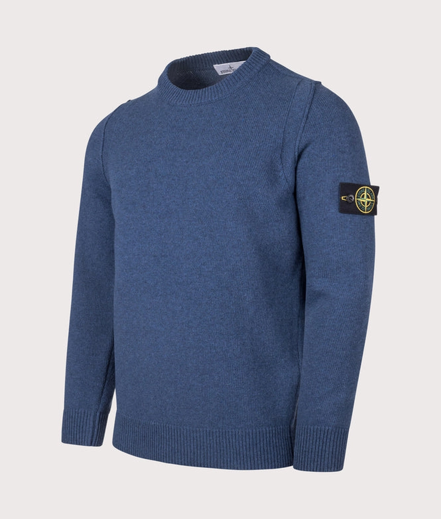Stone Island Mens Lambswool Crew Neck Jumper